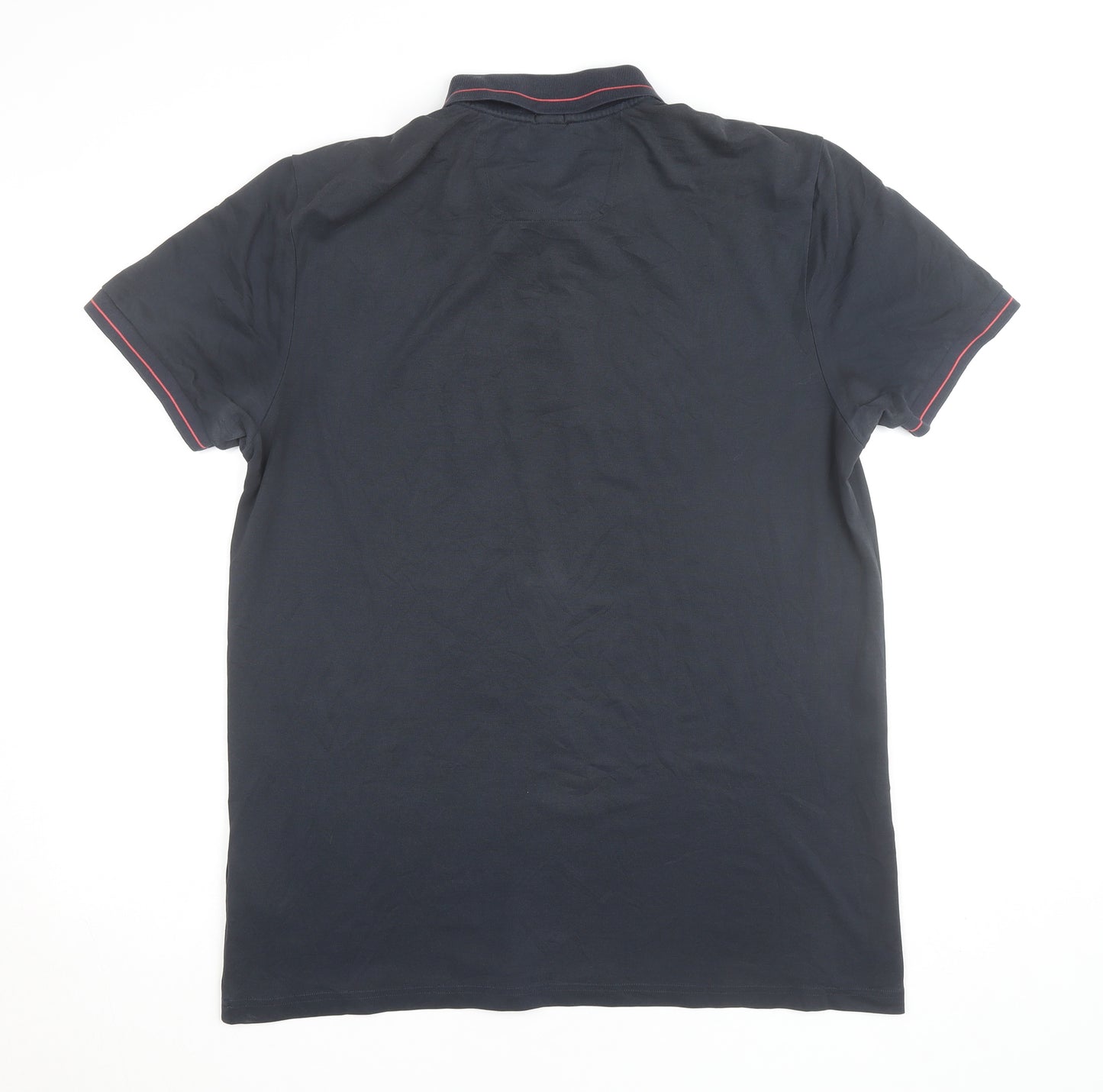 Hugo Boss Mens Black Slim Fit 2XL Polo Shirt Moisture Wicking