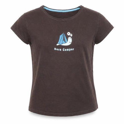 Mountain Life Girls Brown Born Camper Graphic Cotton T-Shirt Size 10