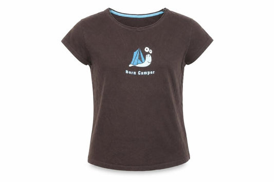 Mountain Life Girls Brown Born Camper Graphic Cotton T-Shirt Size 10
