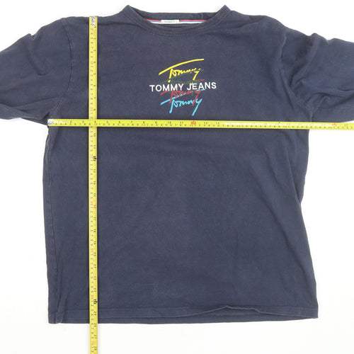 Tommy Jeans Men's Blue 2XL Relaxed Fit Crew Neck Sweatshirt
