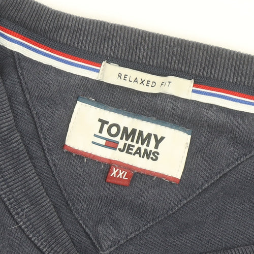 Tommy Jeans Men's Blue 2XL Relaxed Fit Crew Neck Sweatshirt