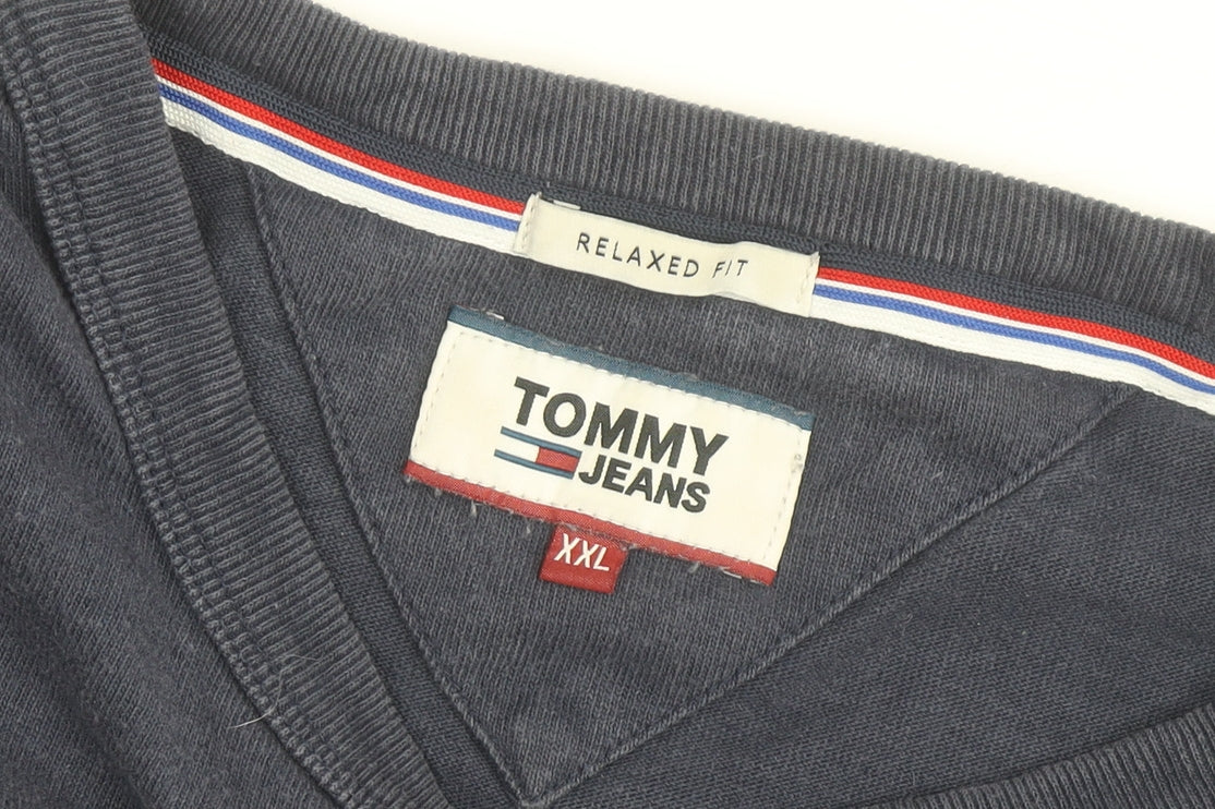 Tommy Jeans Men's Blue 2XL Relaxed Fit Crew Neck Sweatshirt