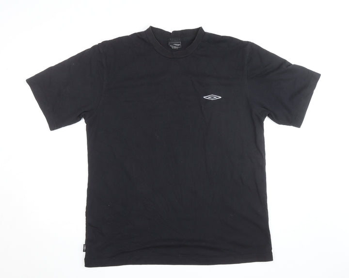 Umbro Men's Black Crew Neck Sports T-Shirt Size L