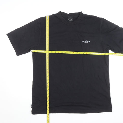 Umbro Men's Black Crew Neck Sports T-Shirt Size L