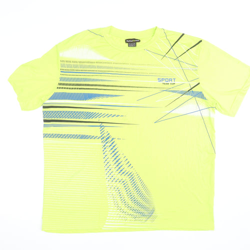 Atlas For Men Yellow XL Sports Graphic T-Shirt for Men