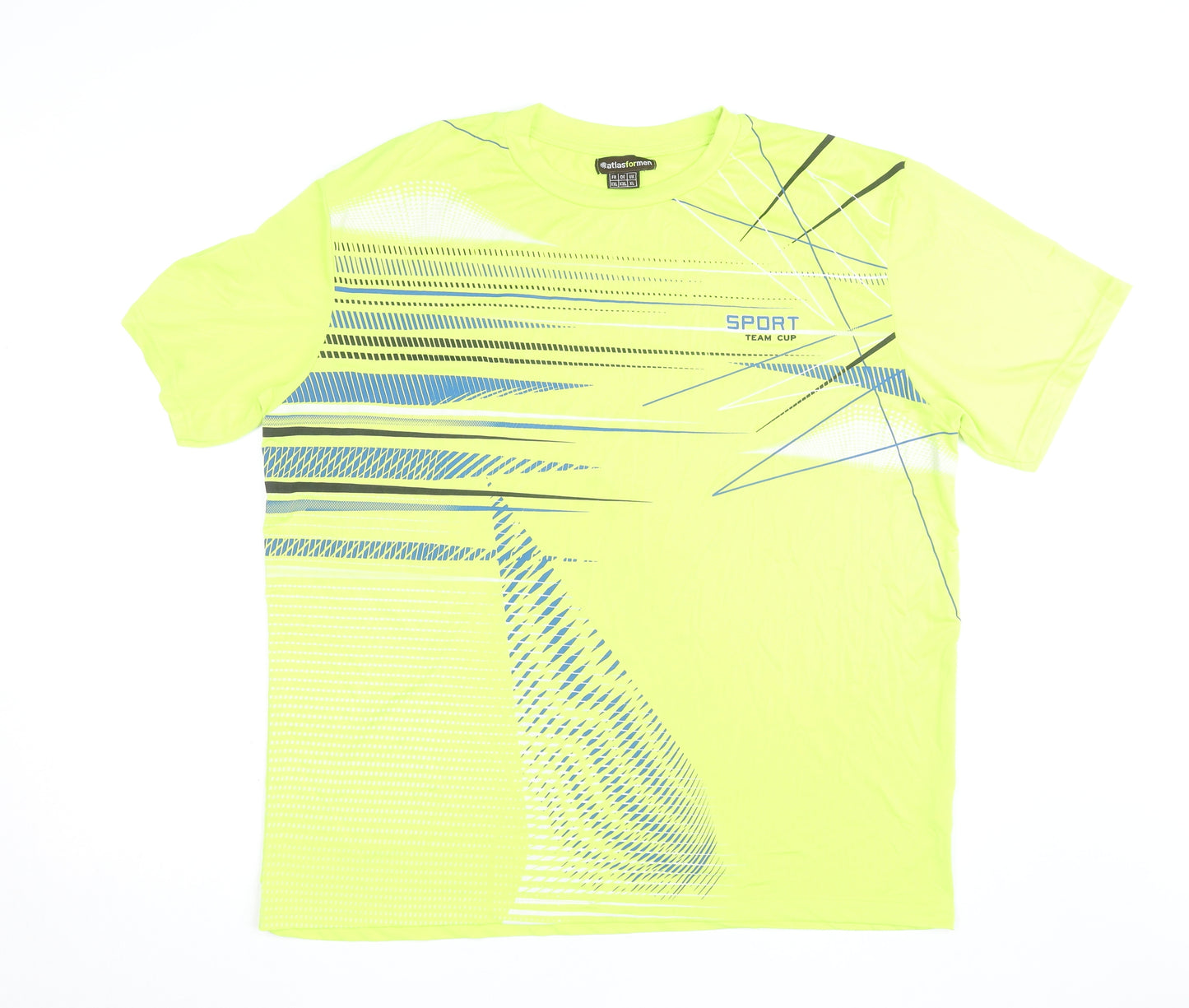 Atlas For Men Yellow XL Sports Graphic T-Shirt for Men