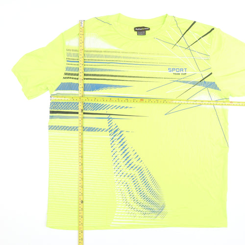 Atlas For Men Yellow XL Sports Graphic T-Shirt for Men