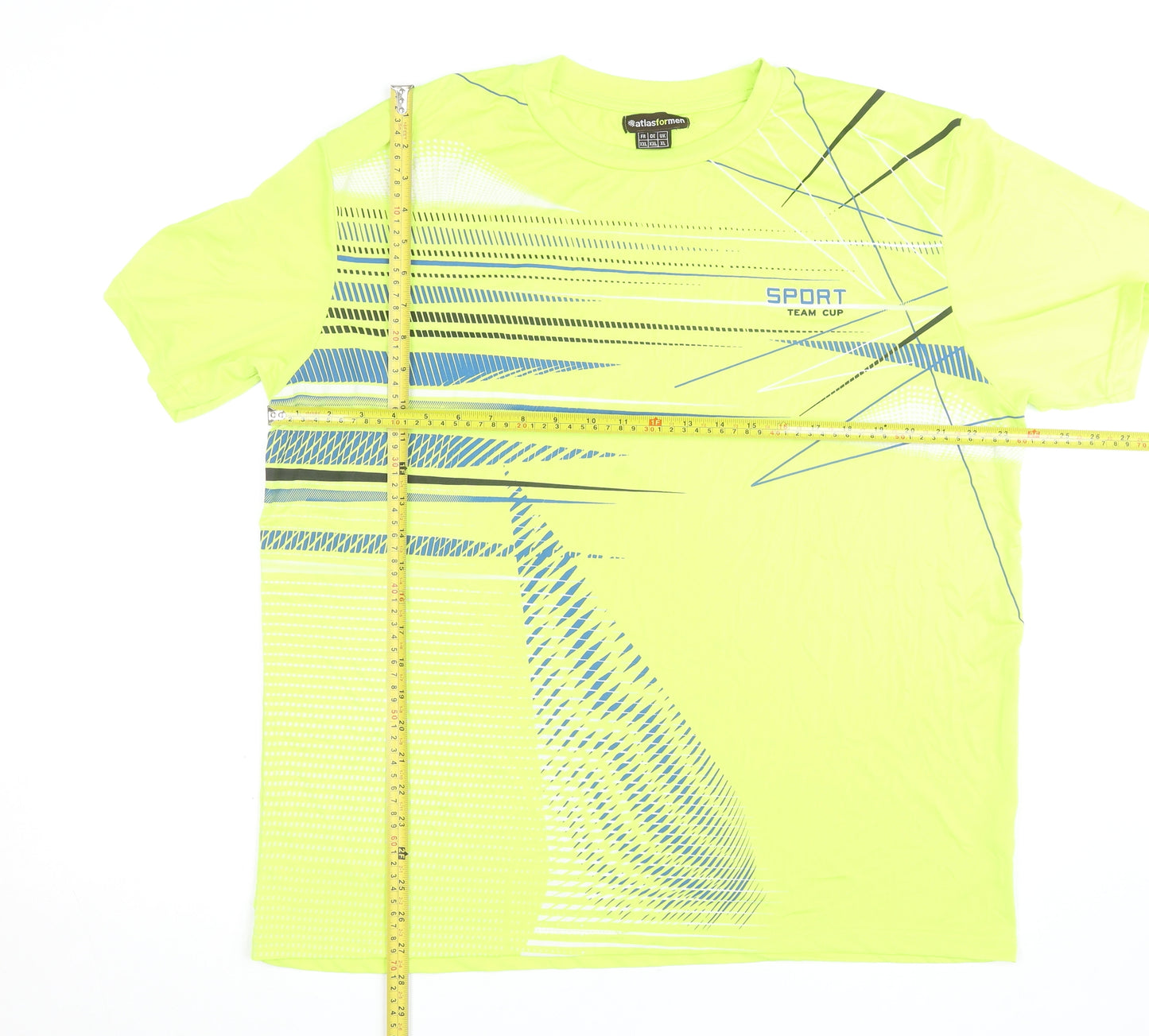Atlas For Men Yellow XL Sports Graphic T-Shirt for Men