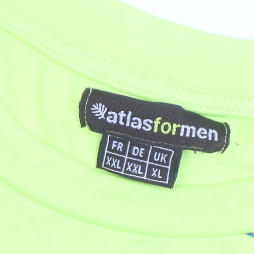 Atlas For Men Yellow XL Sports Graphic T-Shirt for Men