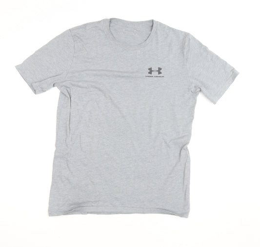 Under Armour Men's Grey Athletic T-Shirt Size L Moisture Wicking