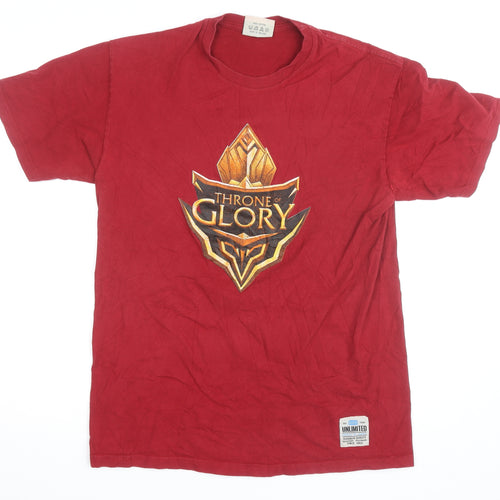 Unit Hundred Men's Red XL Throne of Glory Graphic Cotton T-Shirt