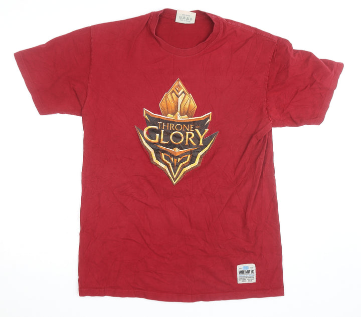 Unit Hundred Men's Red XL Throne of Glory Graphic Cotton T-Shirt