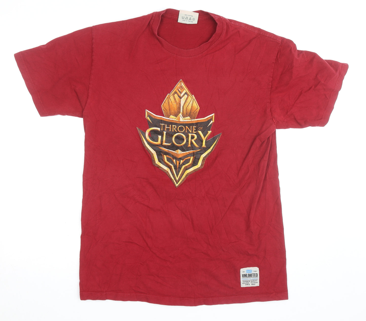 Unit Hundred Men's Red XL Throne of Glory Graphic Cotton T-Shirt