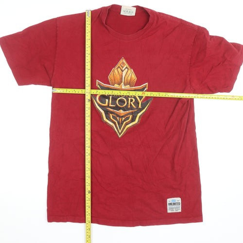 Unit Hundred Men's Red XL Throne of Glory Graphic Cotton T-Shirt