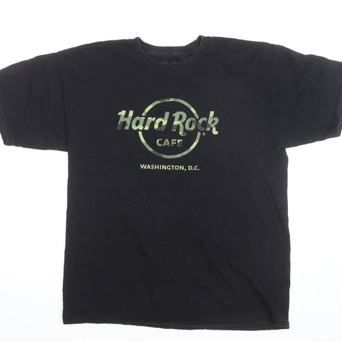 Hard Rock Cafe Washington D.C. Black Cotton Men's Large T-Shirt
