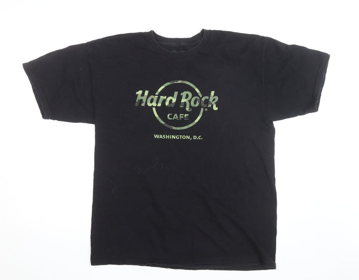 Hard Rock Cafe Washington D.C. Black Cotton Men's Large T-Shirt