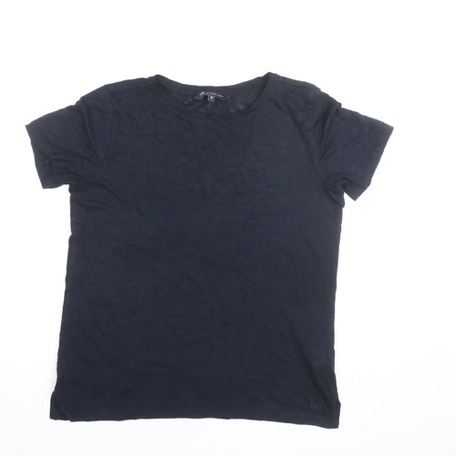 Crew Clothing Company Womens Blue Size 8 Basic Short Sleeve T-Shirt