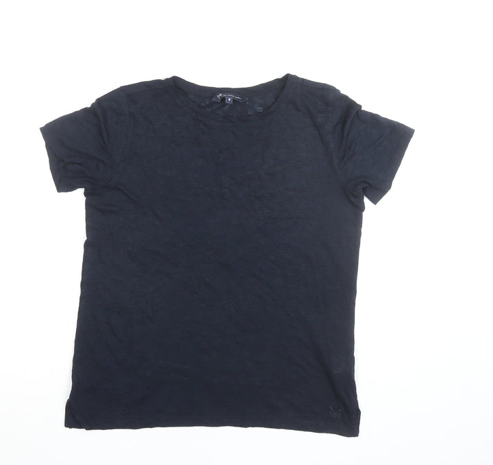 Crew Clothing Company Womens Blue Size 8 Basic Short Sleeve T-Shirt