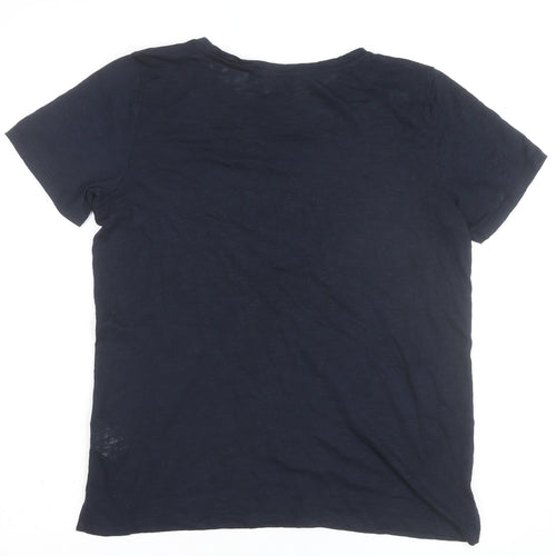 Crew Clothing Company Womens Blue Size 8 Basic Short Sleeve T-Shirt