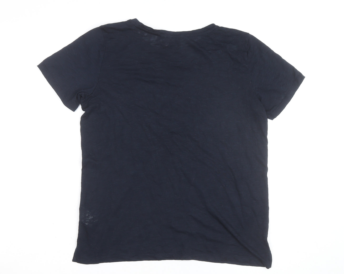 Crew Clothing Company Womens Blue Size 8 Basic Short Sleeve T-Shirt