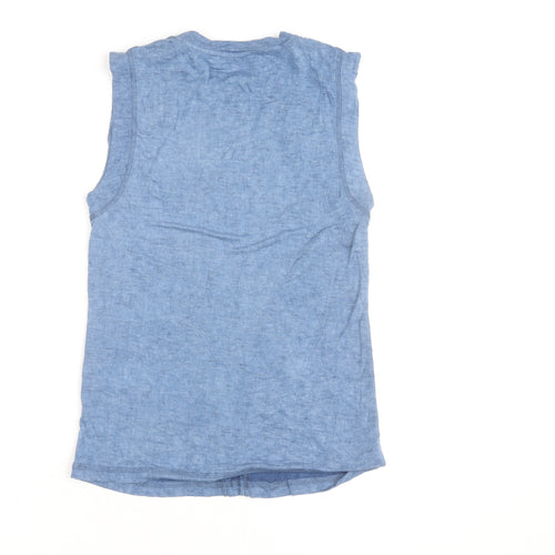 Diesel Women's Blue Sleeveless Jersey Tank Top Size M
