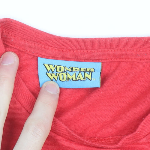 DC Comics Wonder Woman Red Women's Size 8 Short Sleeve T-Shirt