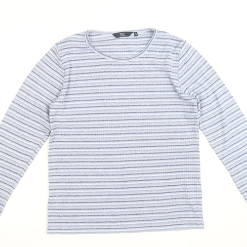 ISLE Essentials Women's Blue Striped Long Sleeve Knit Top Size 14-16