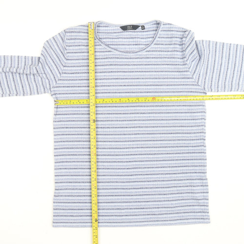 ISLE Essentials Women's Blue Striped Long Sleeve Knit Top Size 14-16