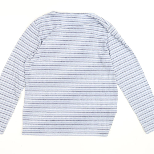 ISLE Essentials Women's Blue Striped Long Sleeve Knit Top Size 14-16