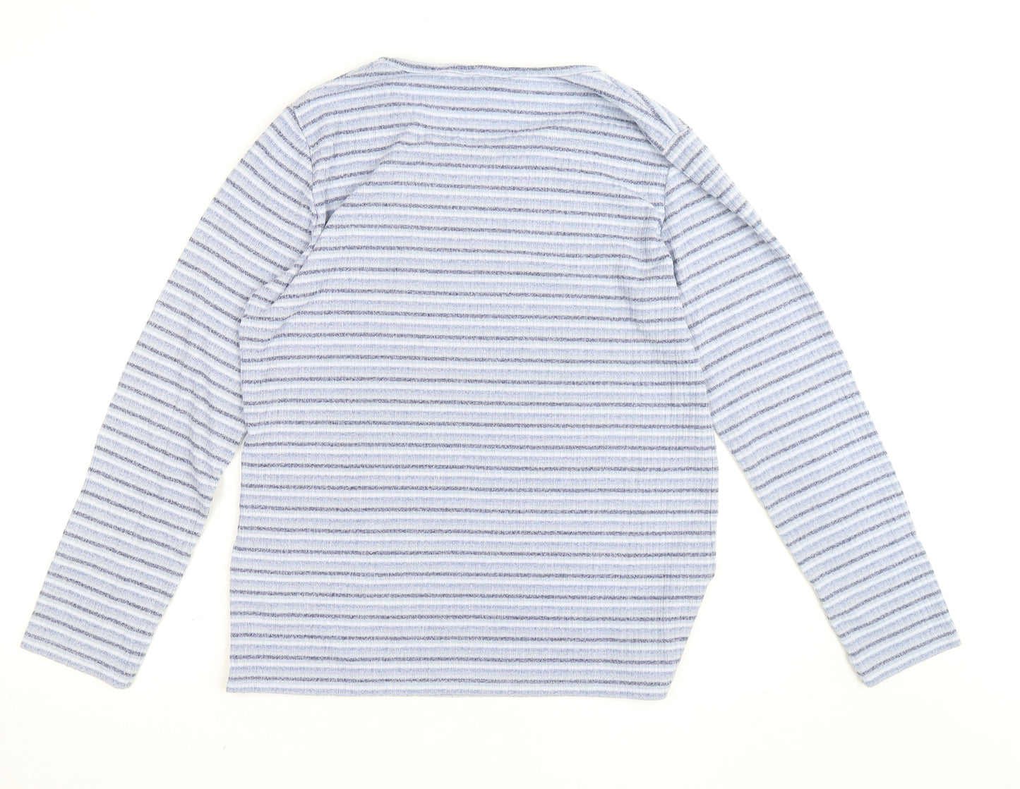 ISLE Essentials Women's Blue Striped Long Sleeve Knit Top Size 14-16