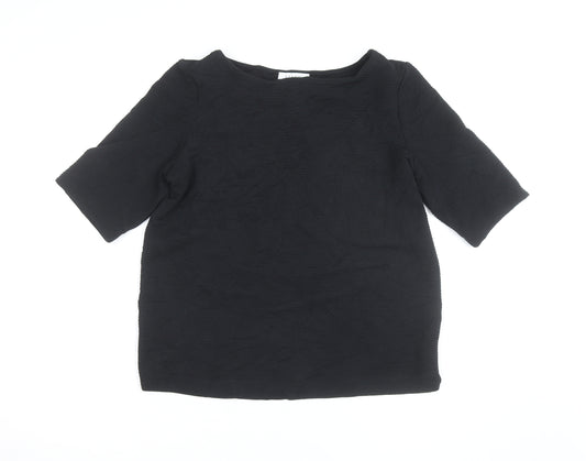 Marks and Spencer Women's Black Size 12 Classic Stretch Blouse