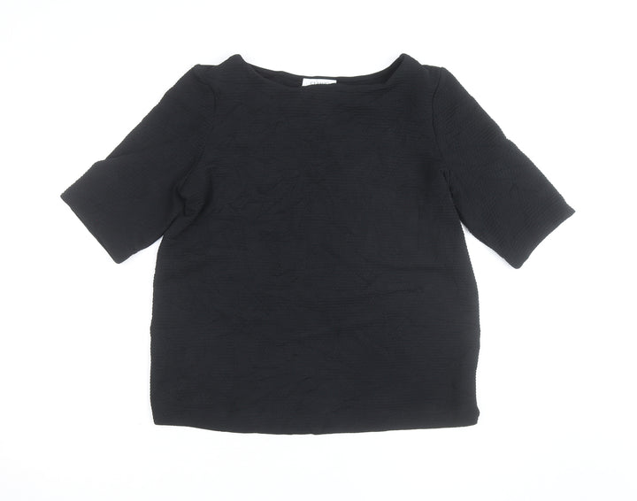 Marks and Spencer Women's Black Size 12 Classic Stretch Blouse