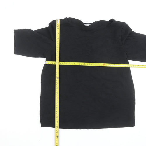 Marks and Spencer Women's Black Size 12 Classic Stretch Blouse