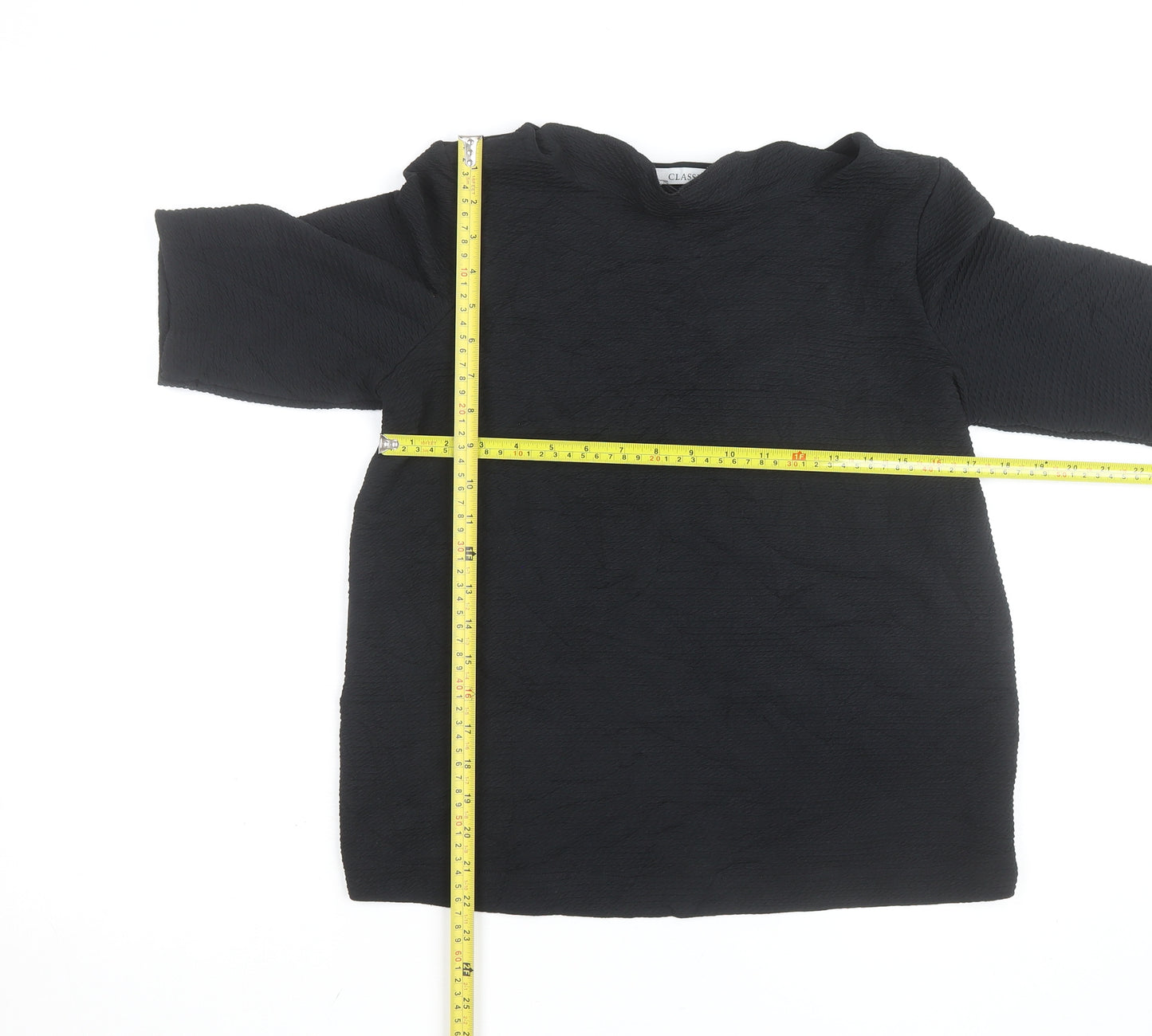 Marks and Spencer Women's Black Size 12 Classic Stretch Blouse