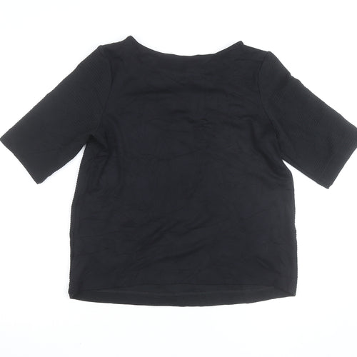 Marks and Spencer Women's Black Size 12 Classic Stretch Blouse