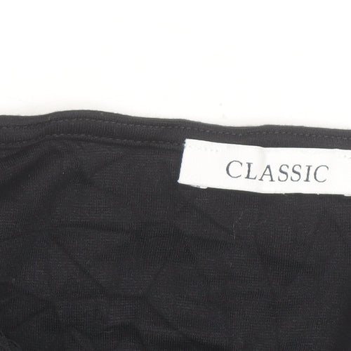 Marks and Spencer Women's Black Size 12 Classic Stretch Blouse
