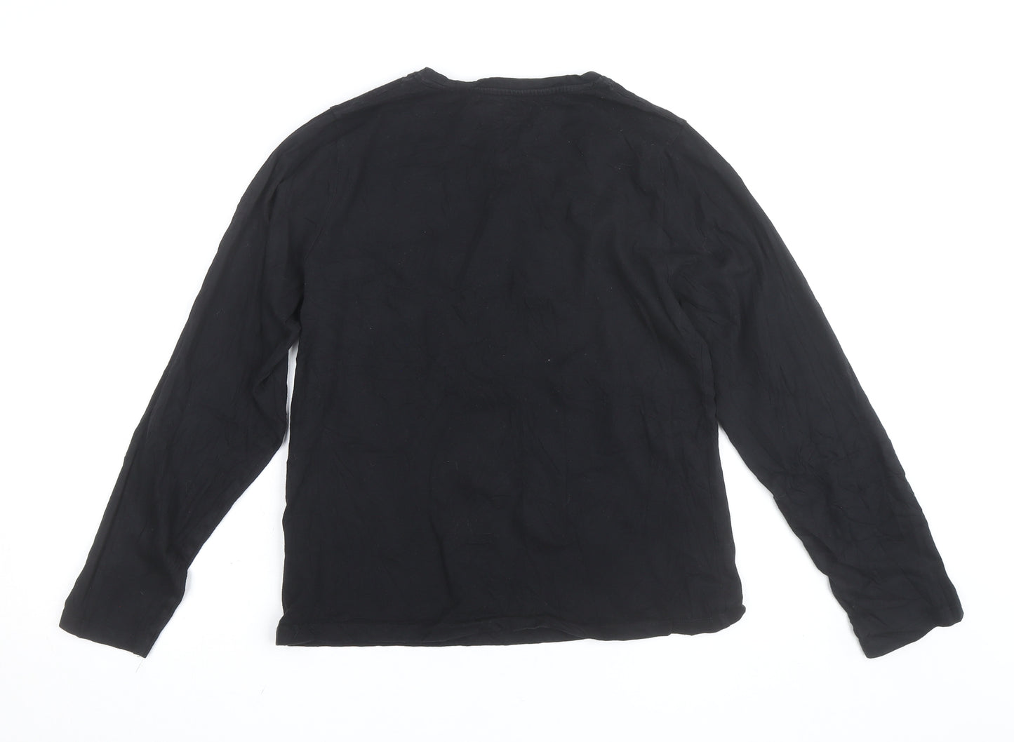 Primark Unisex Black Stranger Things Long Sleeve Cotton Top XS