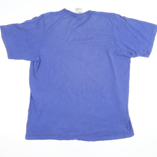 Adidas Men's Blue New York NBA Graphic Cotton T-Shirt Size L