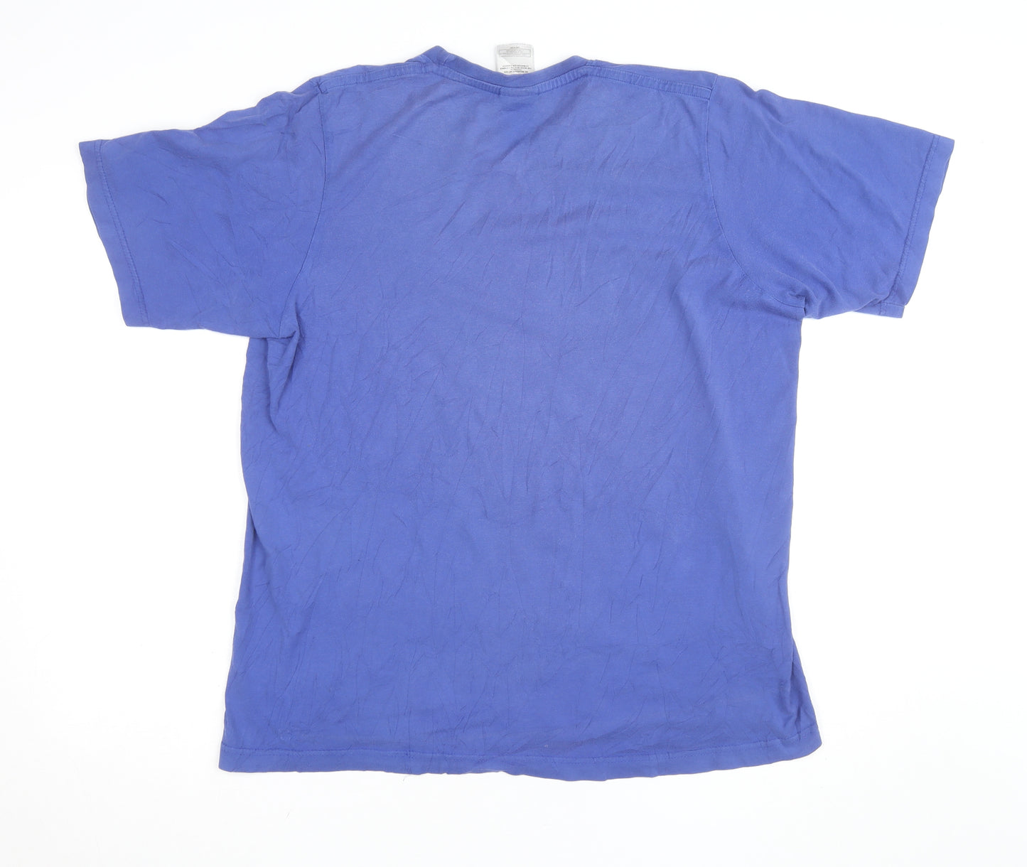 Adidas Men's Blue New York NBA Graphic Cotton T-Shirt Size L
