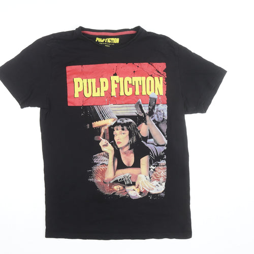 Pulp Fiction Men’s Black Cotton Graphic Movie T-Shirt Small