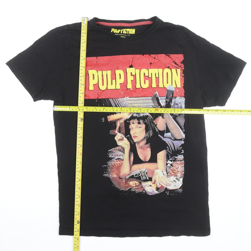 Pulp Fiction Men’s Black Cotton Graphic Movie T-Shirt Small