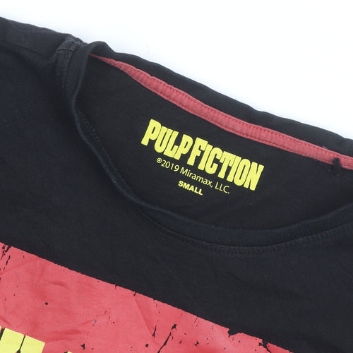 Pulp Fiction Men’s Black Cotton Graphic Movie T-Shirt Small