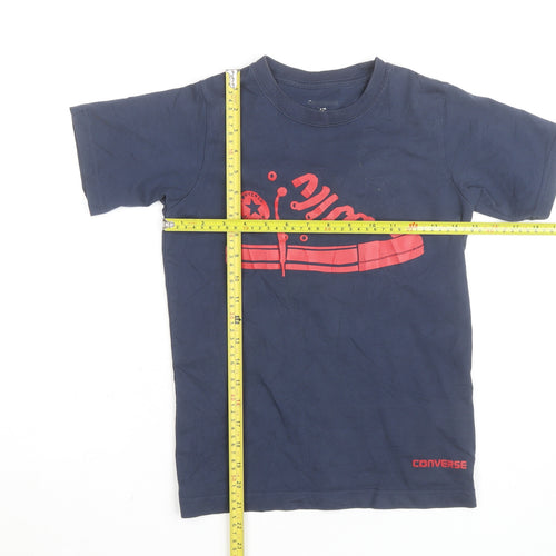 Converse Boys Blue Graphic Sneaker Print T-Shirt Size 11 Years