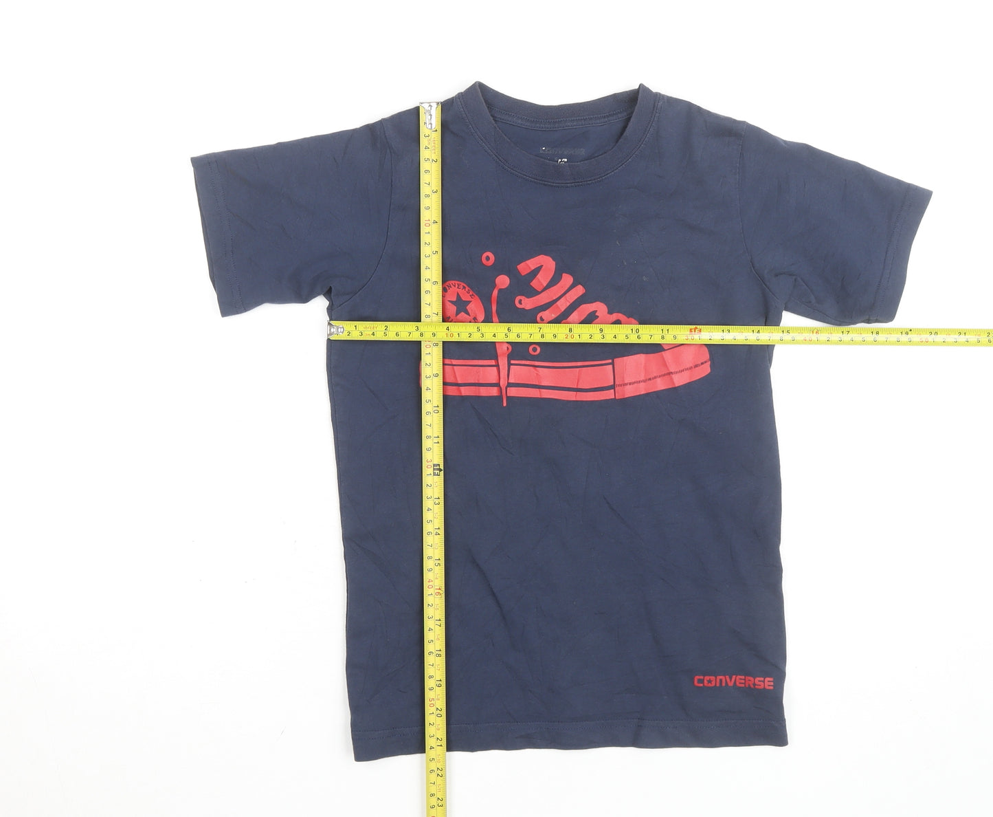 Converse Boys Blue Graphic Sneaker Print T-Shirt Size 11 Years