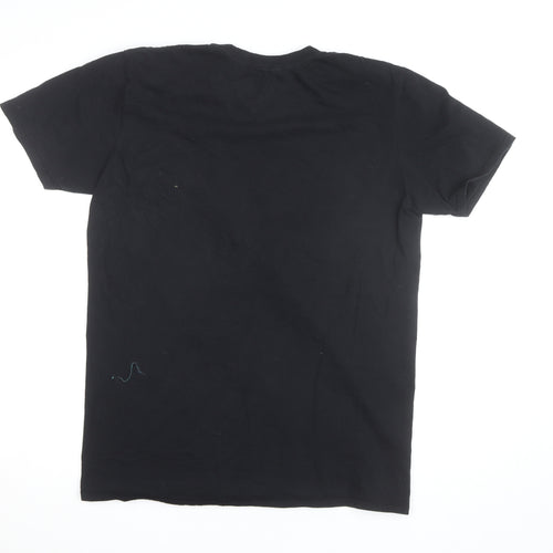 Harry Potter Hogwarts Crest Black Cotton Men's T-Shirt L