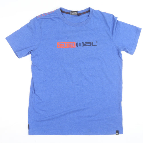Animal Boys Blue Graphic Logo T-Shirt 15-16 Years Cotton Blend Casual