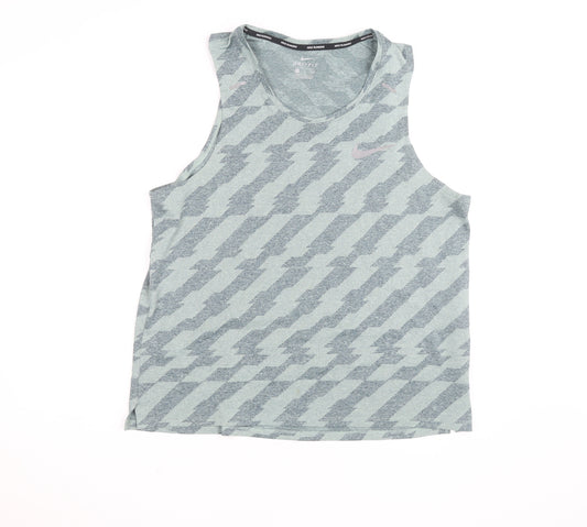 Nike Men's Grey Dri-FIT Running Tank Top Size L Athletic Fit