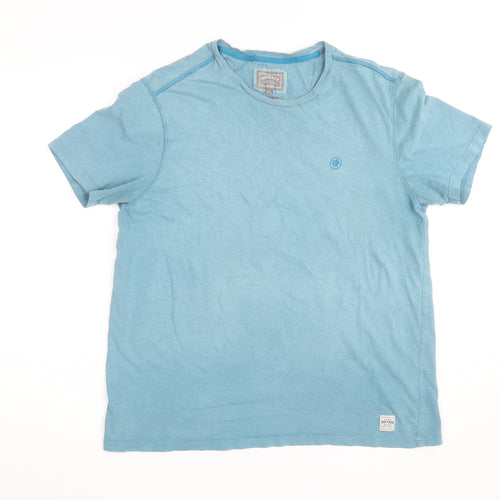 FatFace Men’s Blue Cotton Crew Neck Short Sleeve T-Shirt Size L