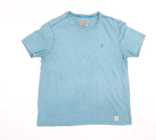 FatFace Men’s Blue Cotton Crew Neck Short Sleeve T-Shirt Size L