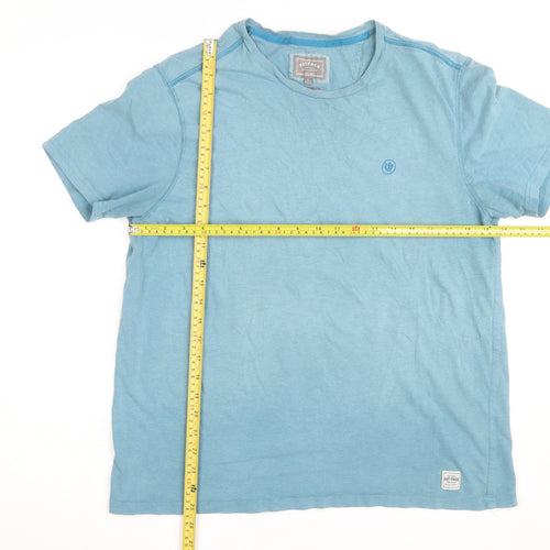 FatFace Men’s Blue Cotton Crew Neck Short Sleeve T-Shirt Size L